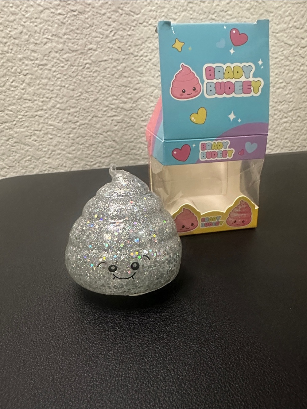 Silver Glitter Squishy Poop Toy